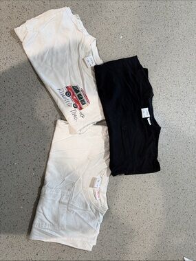 Zara Kids 3-Pack Tees in Black and White with Graphic